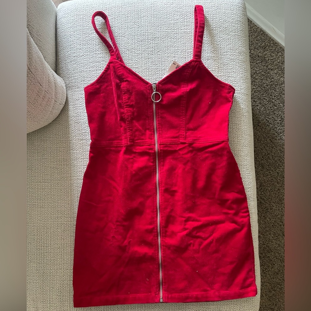 Women’s new red corduroy dress H&M